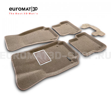 Текстильные 3D коврики Euromat3D Lux в салон для Audi A6 (2011-2018) № EM3D-001107T Бежевые Текстильные 3D коврики Euromat3D Lux в салон для Audi A6 (2011-2018) № EM3D-001107T Бежевые