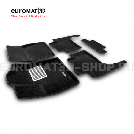 Текстильные 3D коврики Euromat3D Lux в салон для Toyota Land Cruiser 300 (2021-) № EM3D-005109