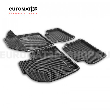 3D коврики Euromat3D EVA в салон для ZEEKR X (2021-) (4 мест) № EM3DEVA-005721
